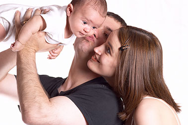 family portrait with baby
