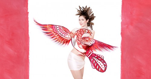Laura Hollick Red Bird Canadian Flag