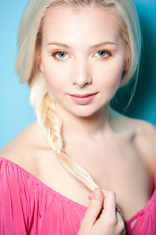 blonde model headshot